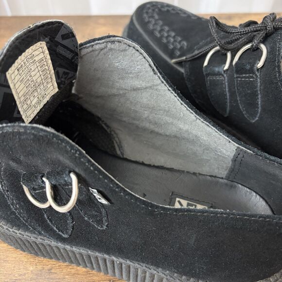 TUK Viva Mondo Creeper Black Suede Platform Shoes Unisex M 8 W 10 Grunge Gothic main image 8